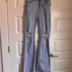 Light Blue Distressed Women's Jeans